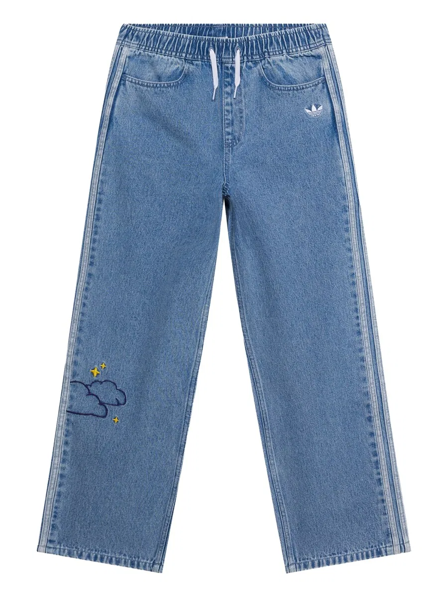 Джинсы ADIDAS ORIGINALS Regular Jeans 'CARE BEARS LOOSE DENIM' в синем и темно-синем цвете