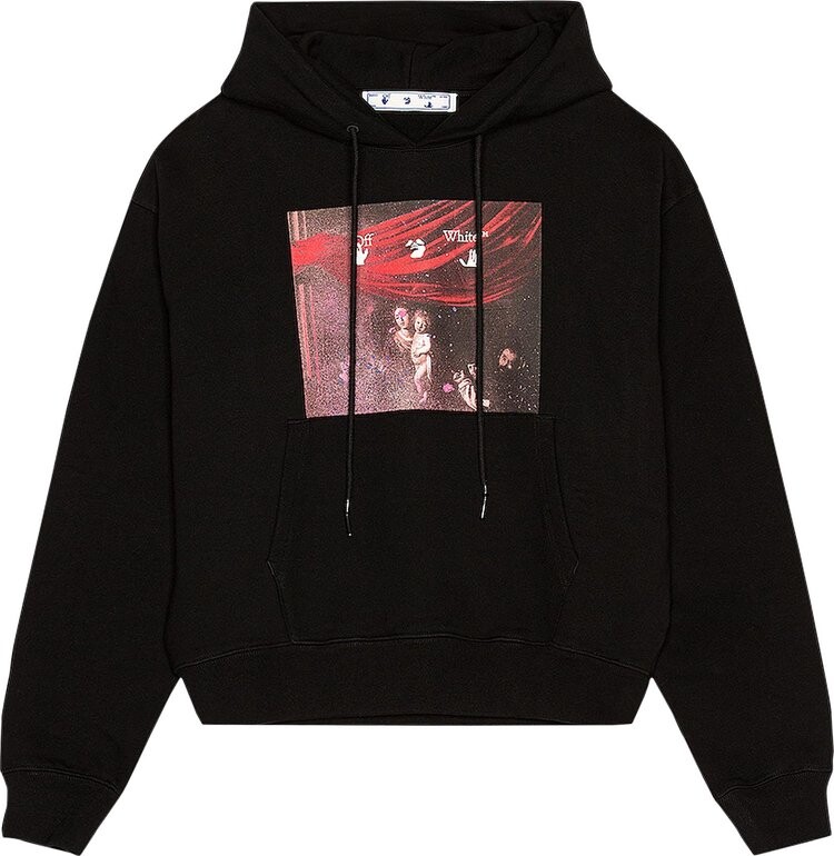 

Худи Off-White Sprayed Caravaggio Over Hoodie 'Black/White', черный