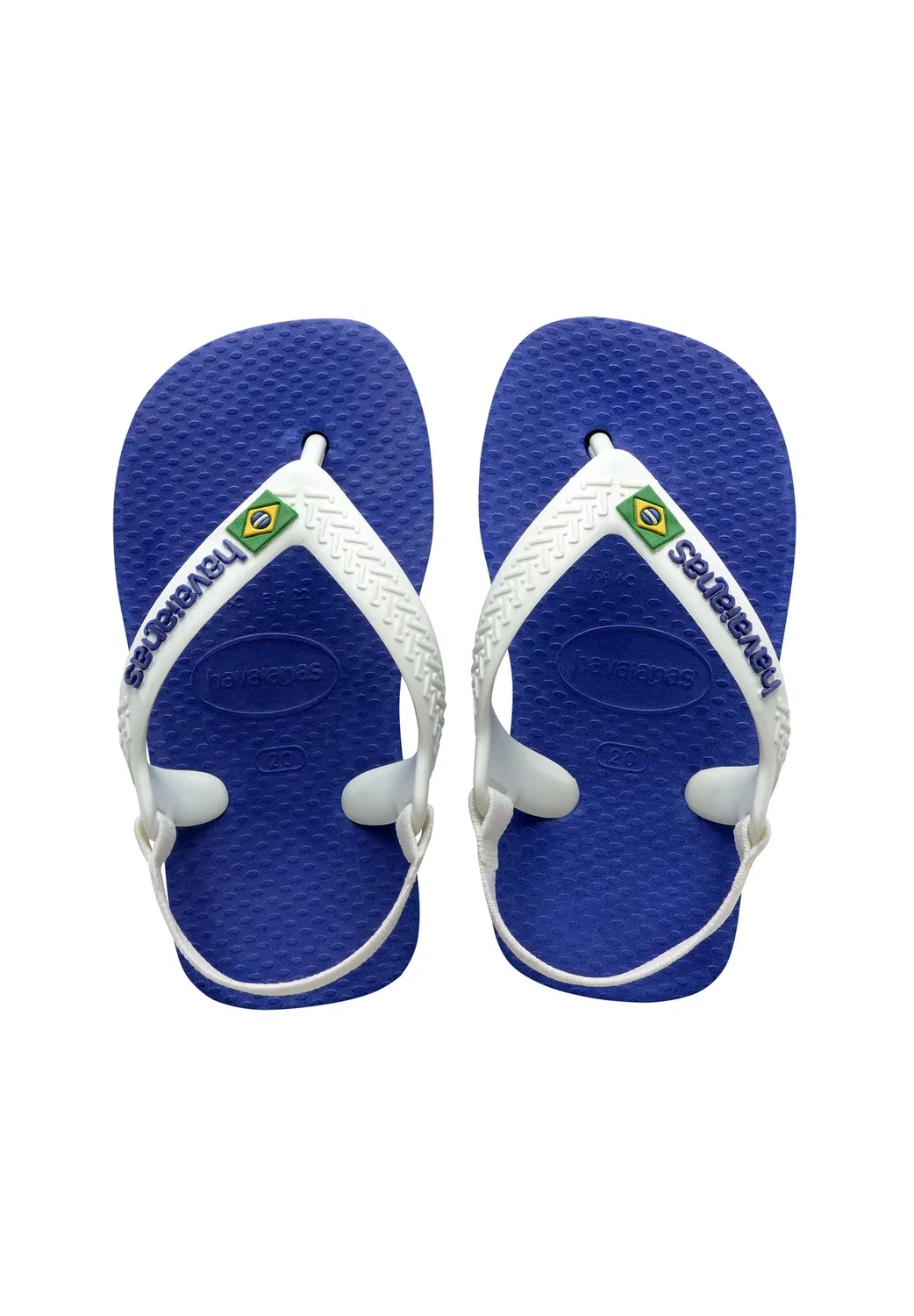 Детские шлепанцы Flip flop baby brasil logo ii - обувь для бассейна Havaianas, Marine Blue — фото 3