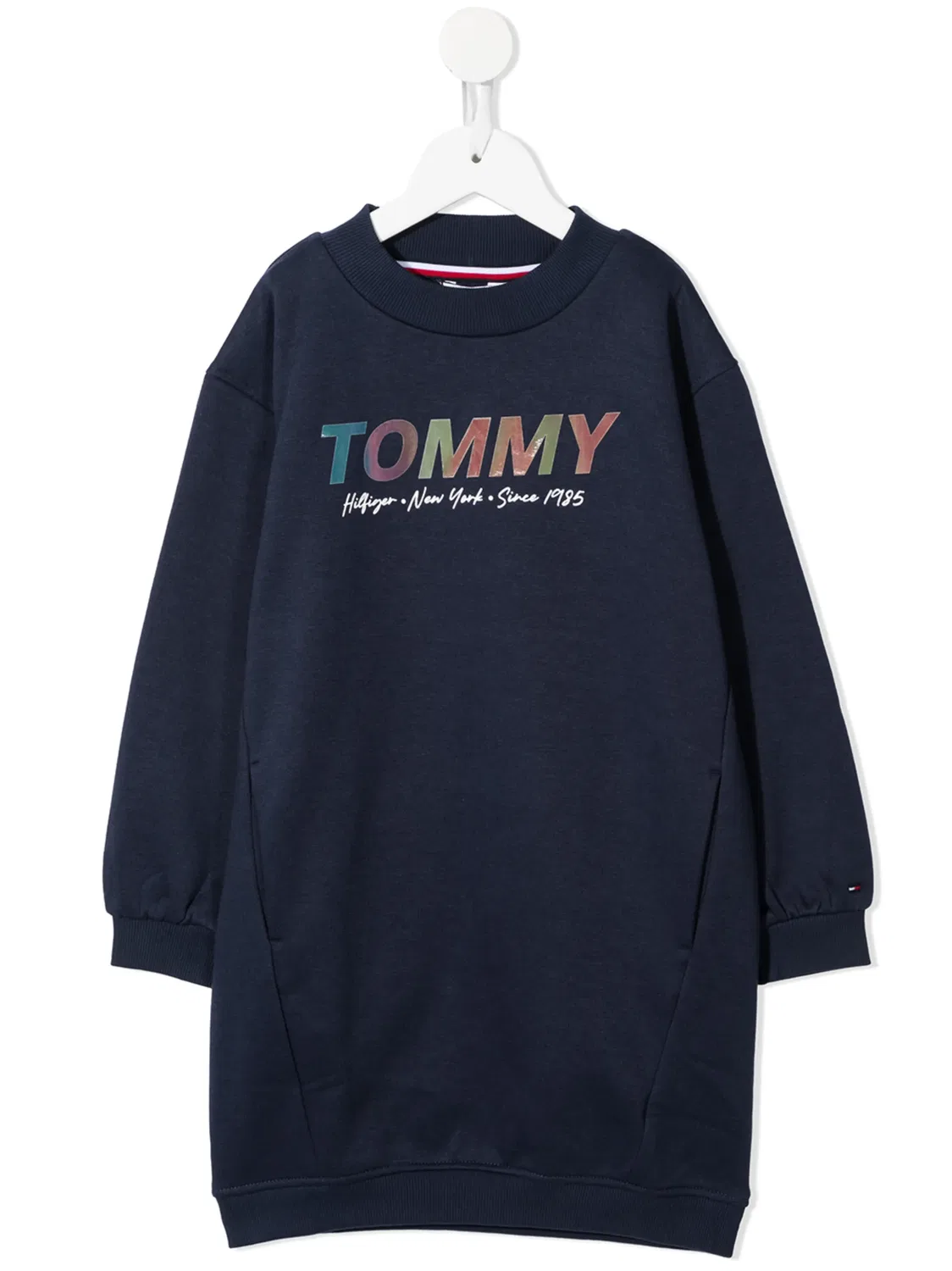 Платье-свитшот с металлическим логотипом Tommy Hilfiger, синий