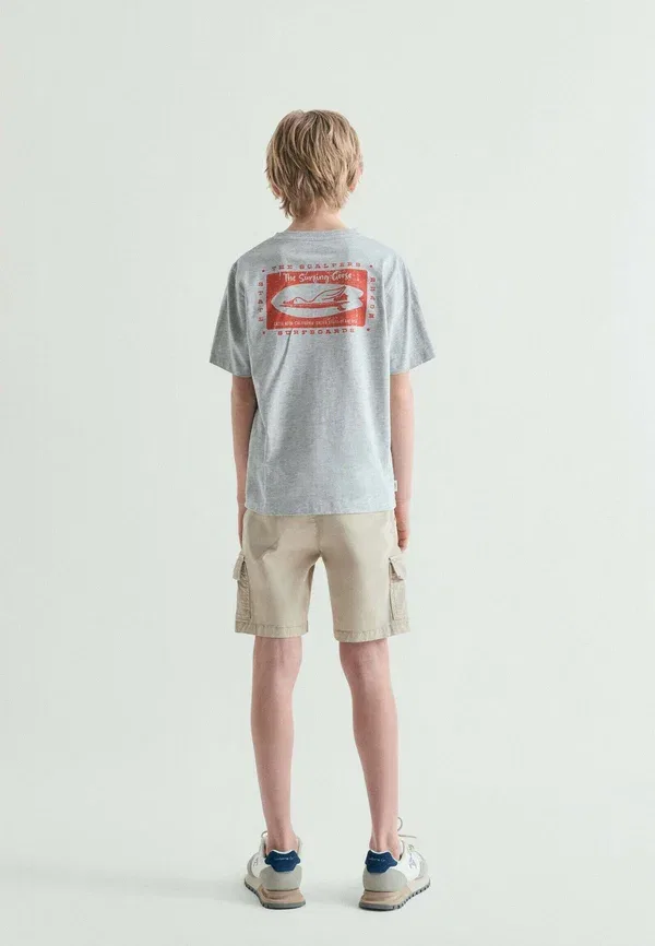 Шорты хлопковые Adam cargo shorts kids Scalpers, Beige, бежевый — фото 3