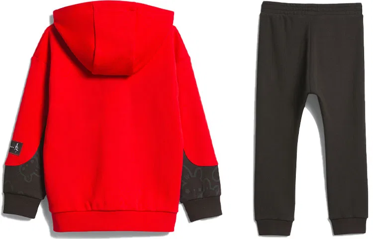 Детский комплект из двух предметов с длинным рукавом Adidas, Red/Black — фото 3