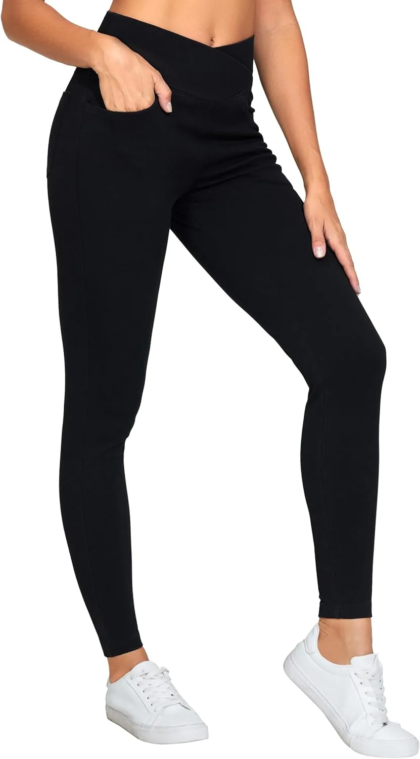 

Женские джинсовые леггинсы V Cross с высокой талией и карманами THE GYM PEOPLE