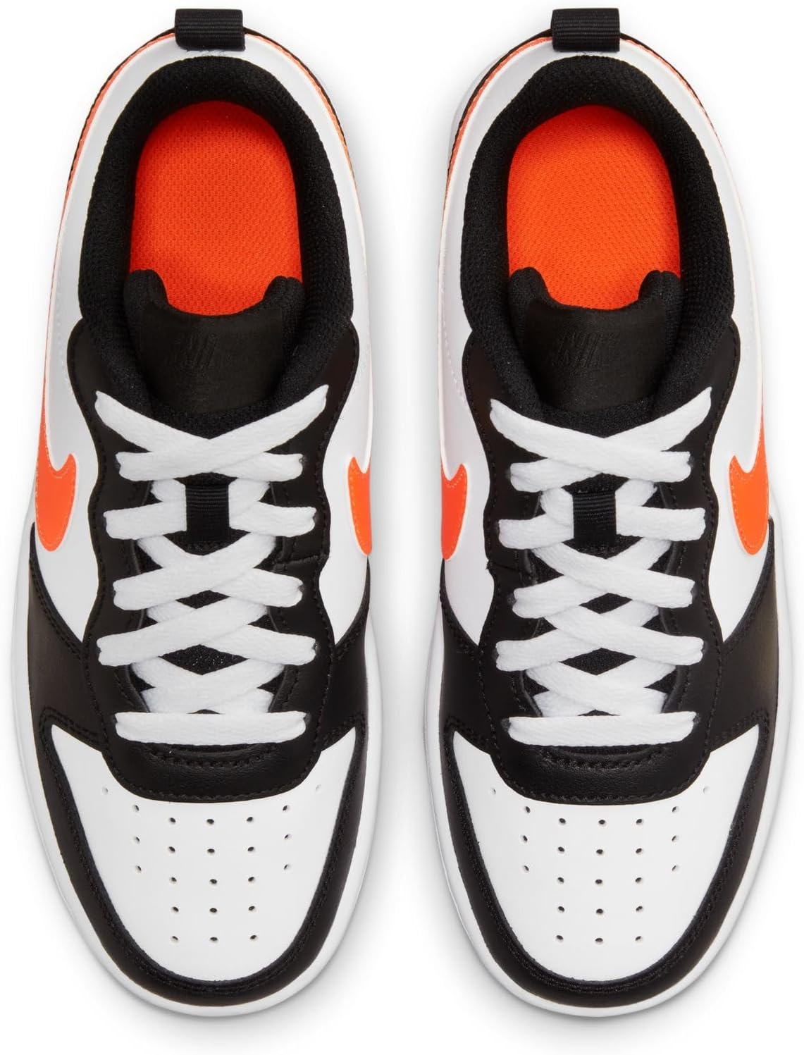 Кроссовки Nike Boys' Court Borough Low 2 (PSV) для мальчиков, белый/оранжевый/черный/серый — фото 4