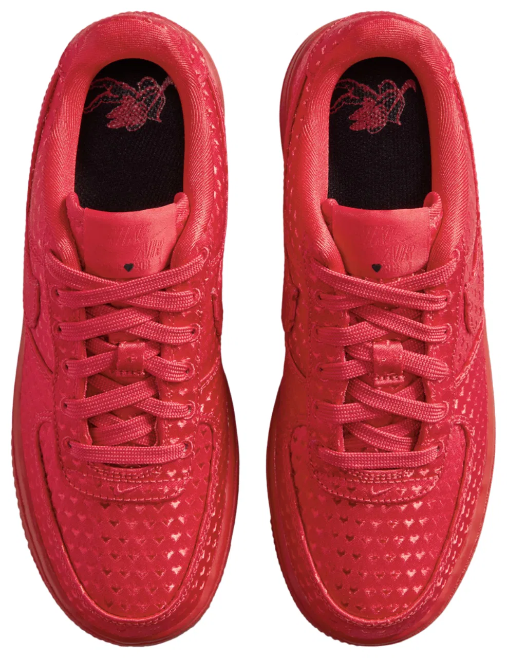 Кроссовки для мальчиков Air Force 1 Vday Nike, цвет University Red/Black — фото 4