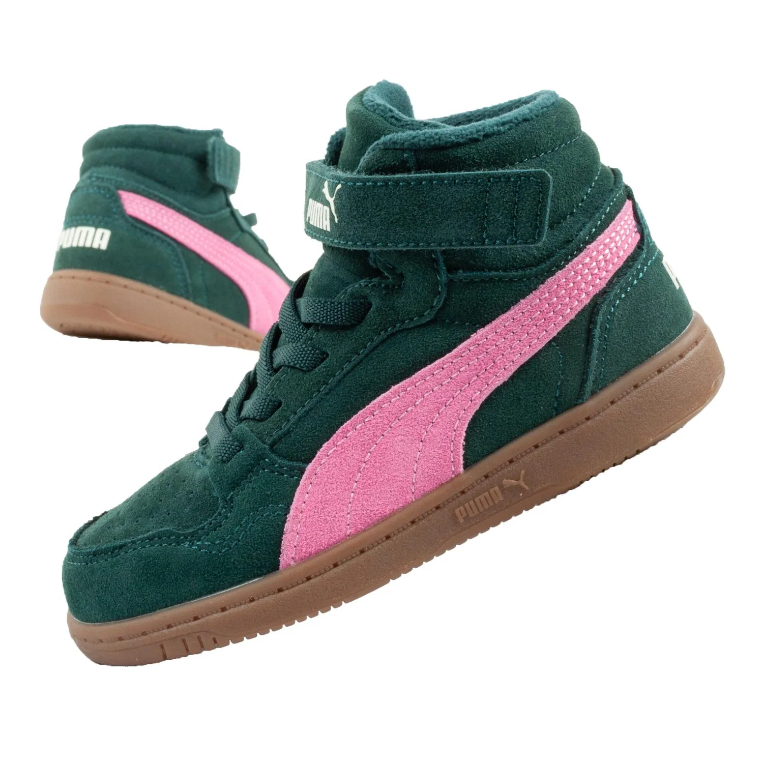 Детские зимние ботинки с флисовой подкладкой Puma Reb-L Mid, Bunt Rosa