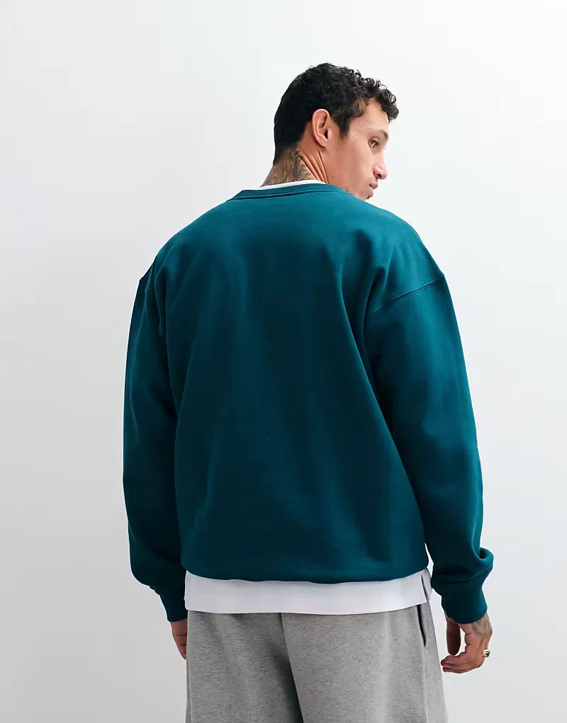 Свободная толстовка Adidas Originals Essential, зеленый — фото 4