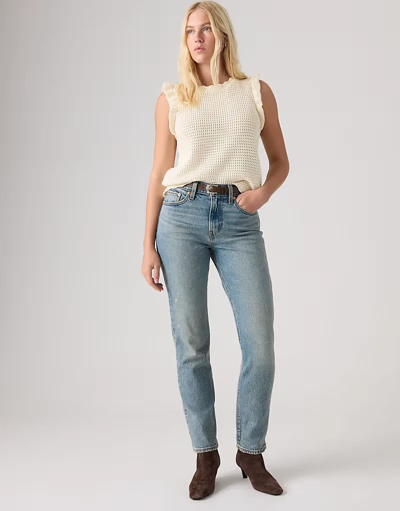 Джинсы Levi's Wedgie slim, синий — фото 3