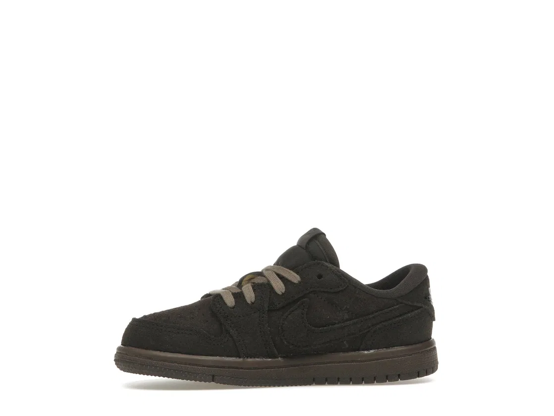 Детские кроссовки с замшевым верхом Jordan 1 Retro Low OG SP Jordan, Dark Mocha/Black/Velvet Brown — фото 3