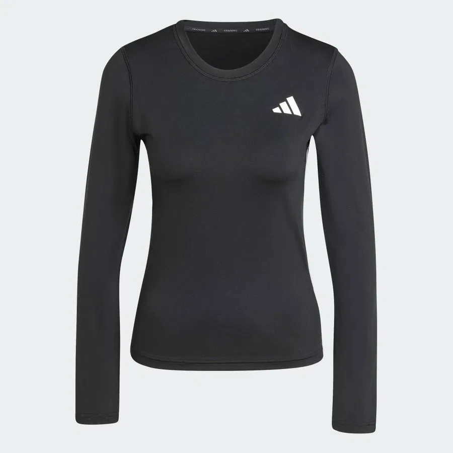 Женская футболка с длинным рукавом WE 3S LS adidas, Черный — фото 3