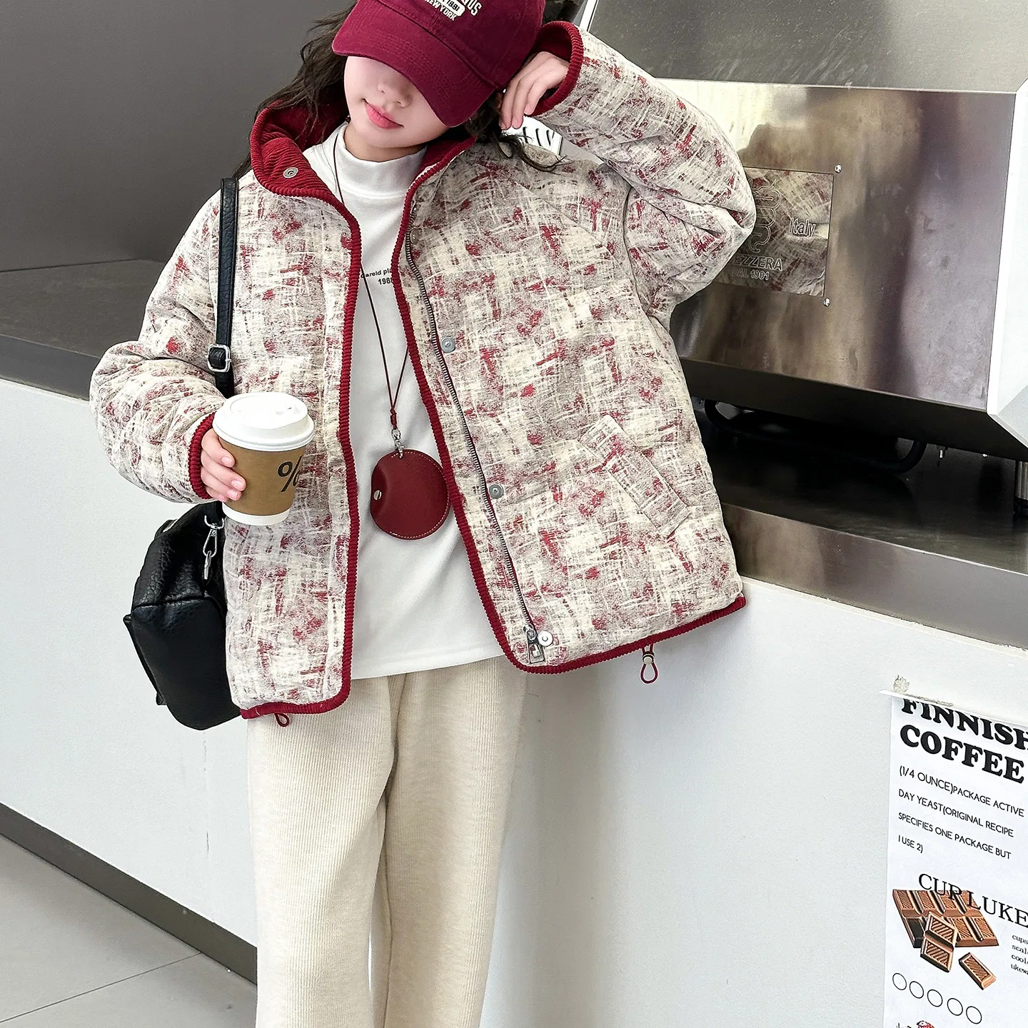 Детская пуховая куртка в стиле гранж Lanza, Ancora Red — фото 3