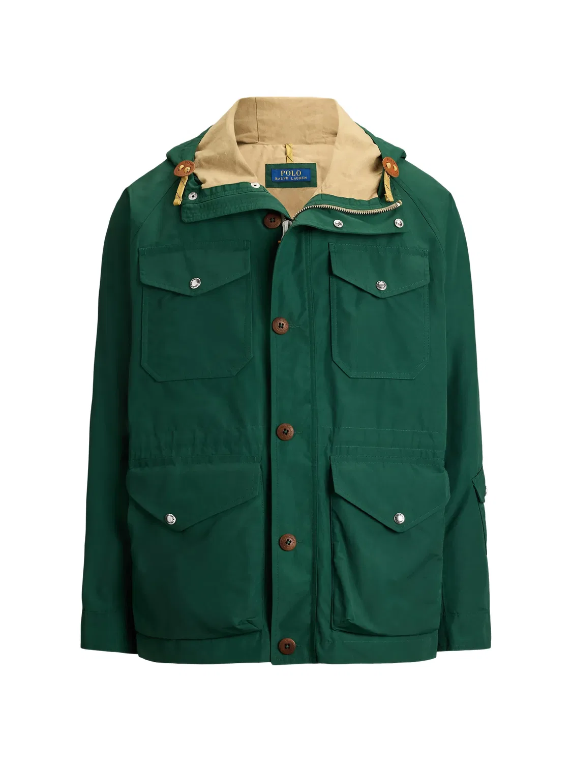 Парка с капюшоном зеленая Polo Ralph Lauren, зеленый