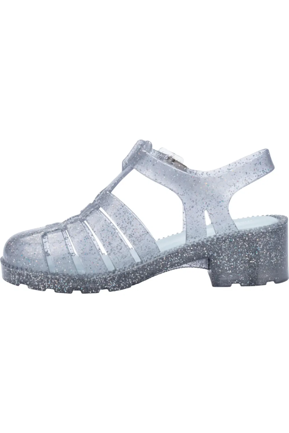 Детские сандалии рыбацкие с ароматом Posession Mini Melissa, Glitter Clear/Blue — фото 4