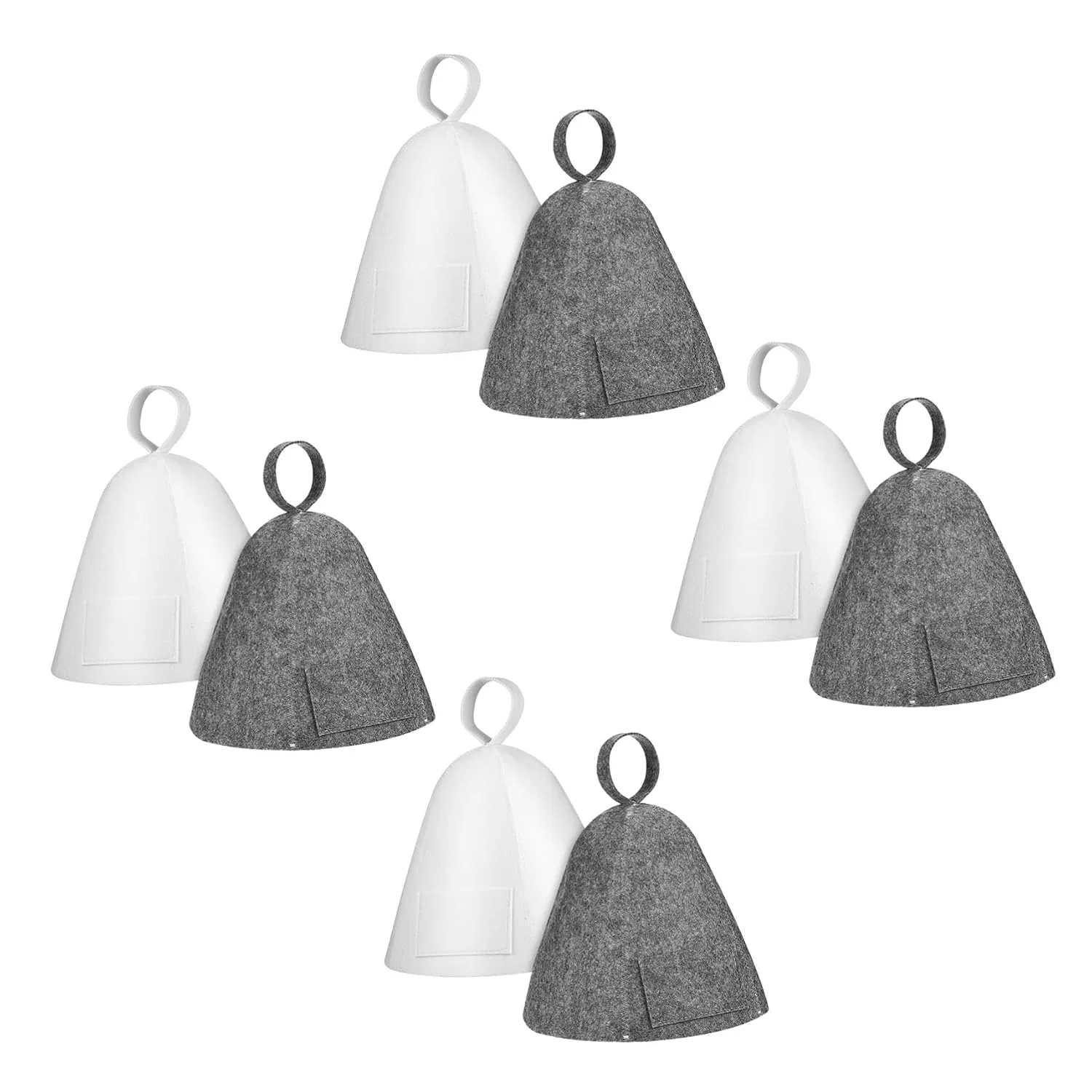 Набор шапочек для сауны из войлока, HEMOTON, 8 шт, Assorted colours
