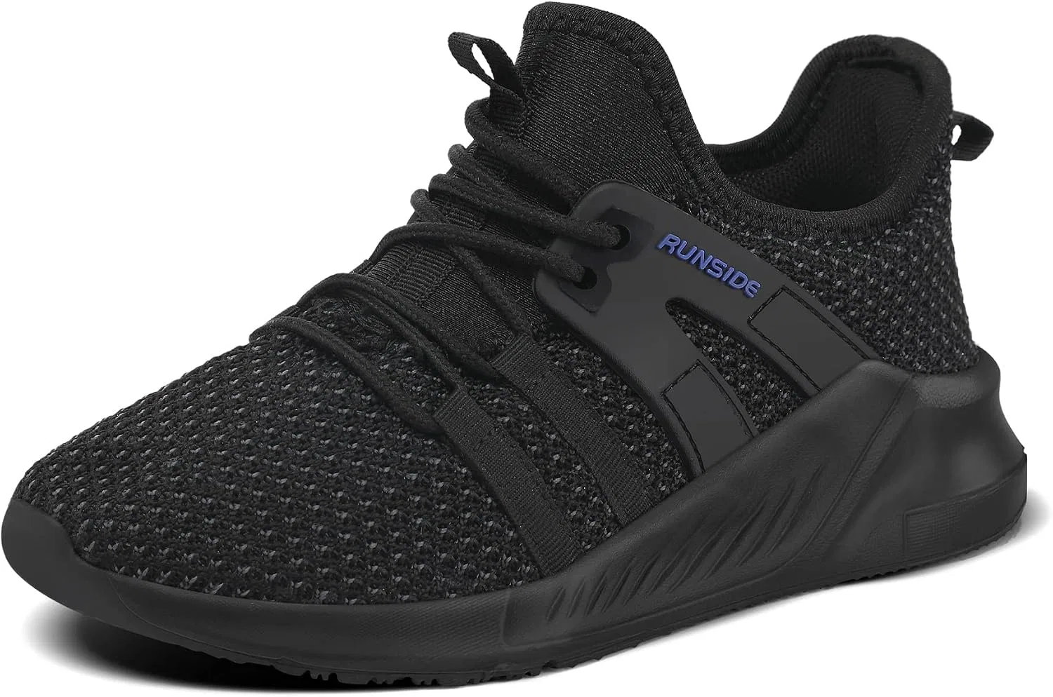 Детские кроссовки для девочек со шнуровкой RUNSIDE, Black