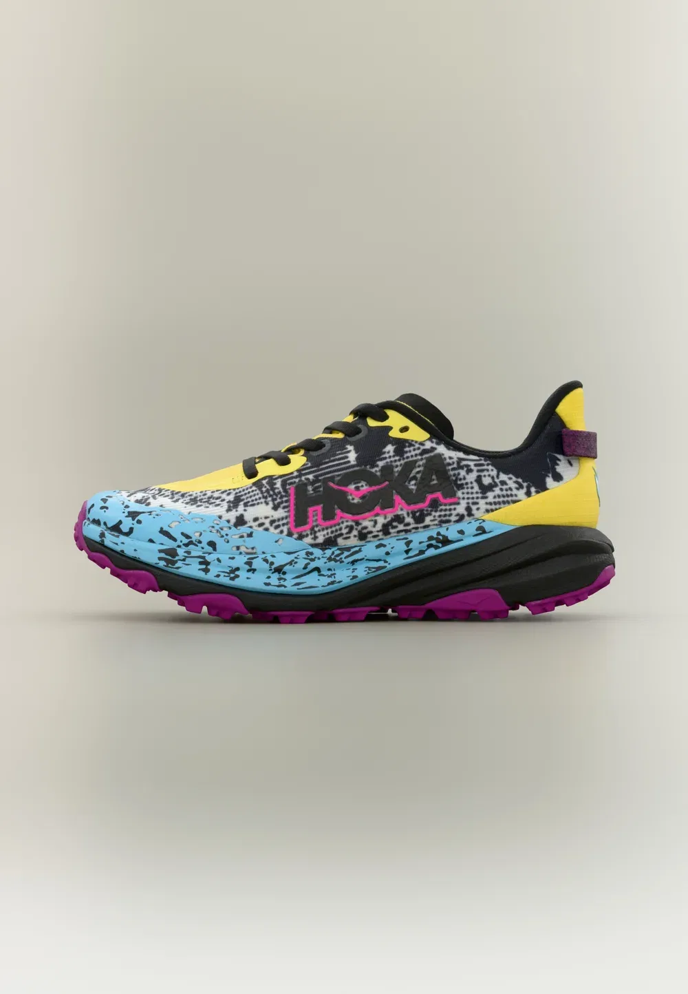Speedgoat 6 унисекс - кроссовки для бега по пересеченной местности Hoka, Electric Lemon/Black