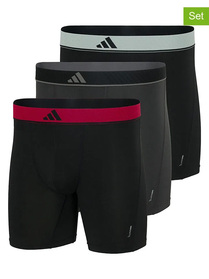 Боксеры комплект из 3 штук Adidas, черный