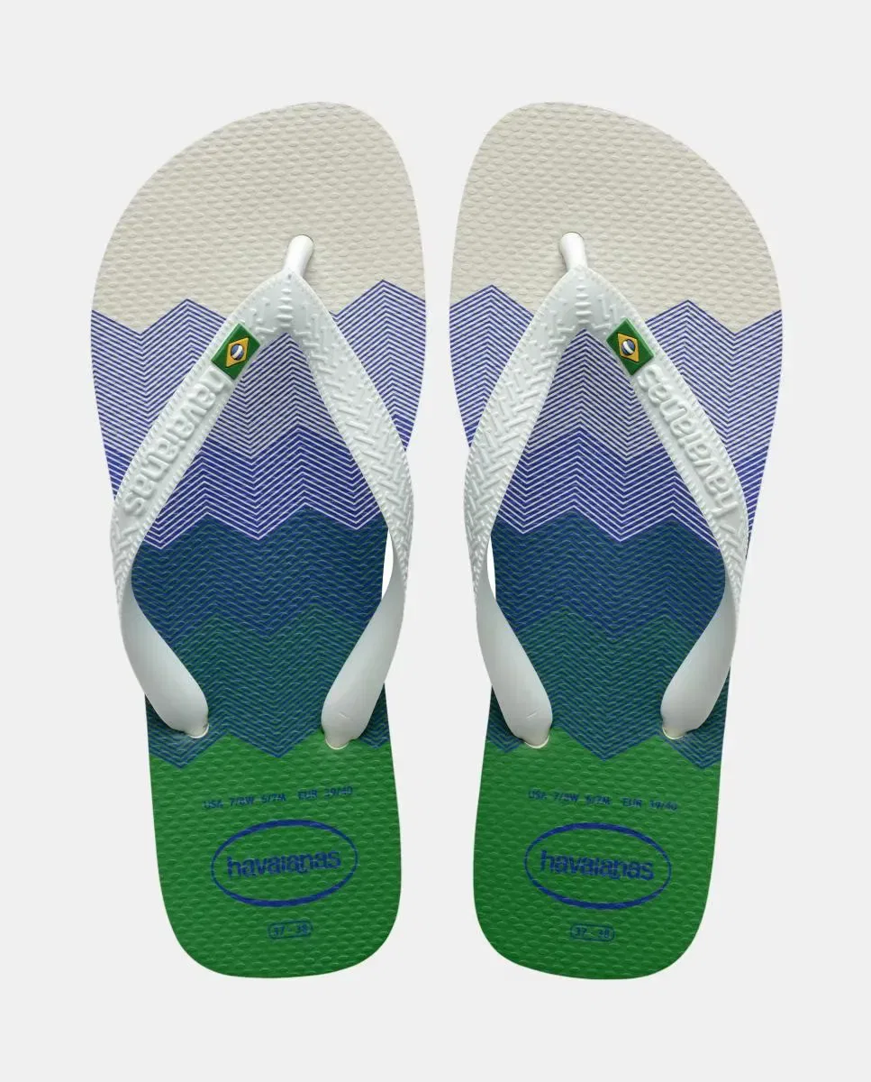 Детские шлепанцы для мальчиков с принтом Brasil Fresh Havaianas, Blanco