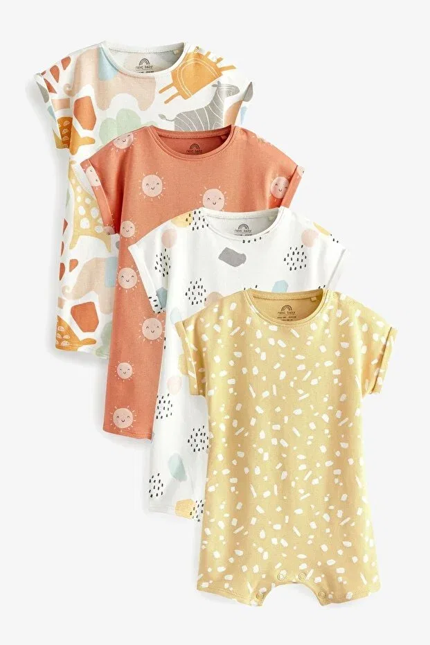 Детский комбинезон для девочек хлопковый комплект 4 предмета Next Baby, Multicolor