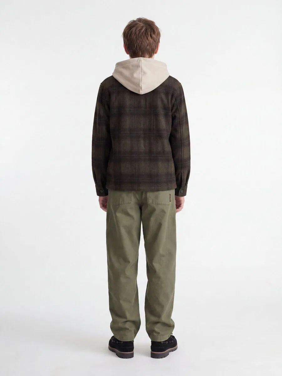 Детские брюки Jack & Jones Junior Regular Pants 'JPSTEvan Elvaro' оливкового цвета — фото 4