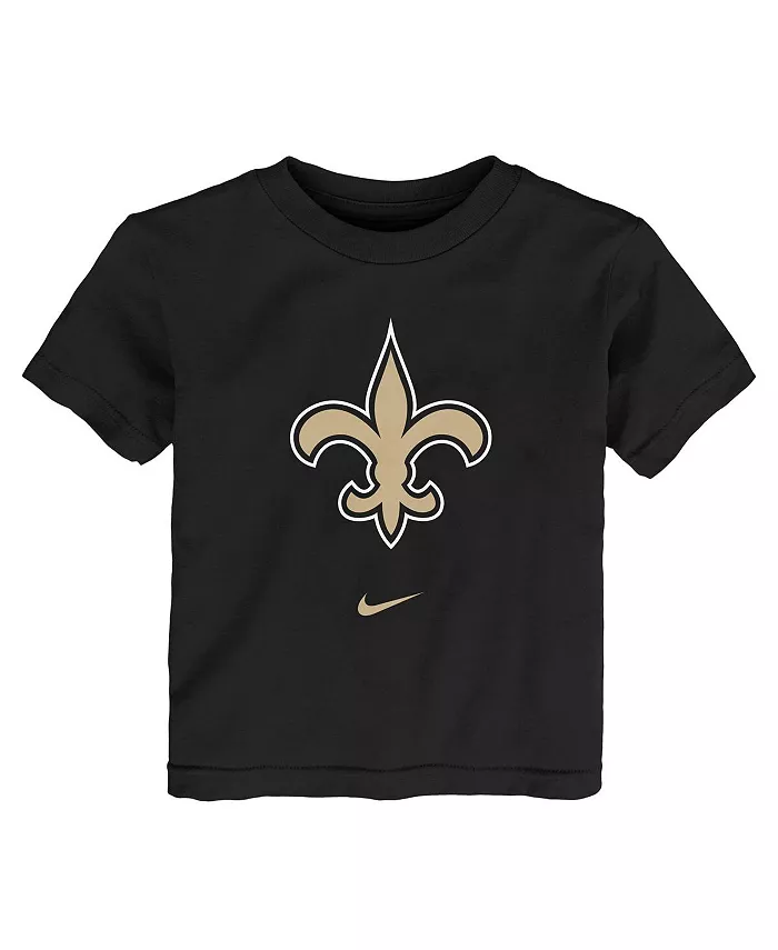 Футболка для малышей с основным логотипом New Orleans Saints, черная, Legend Nike — фото 2