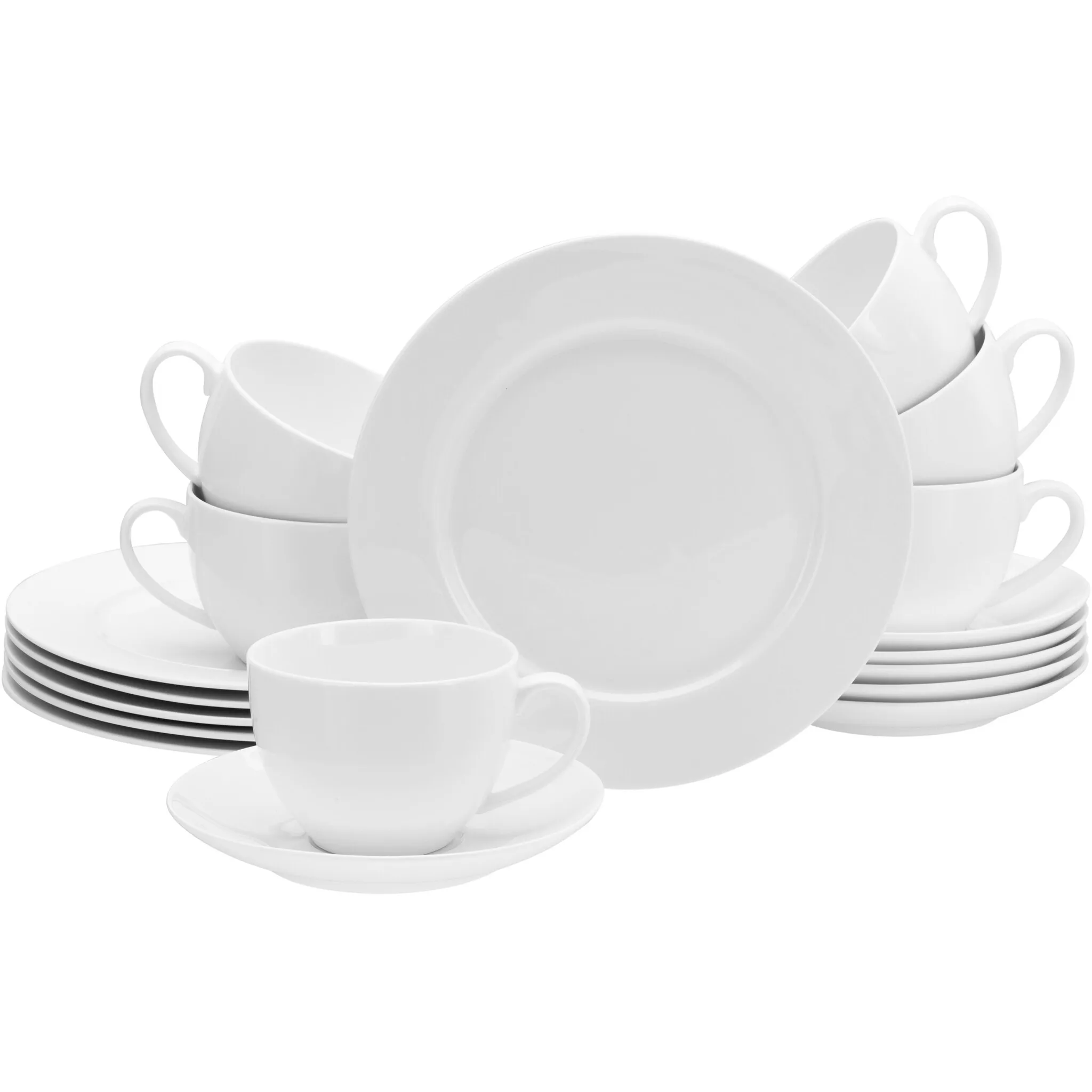 

Кофейный сервиз CreaTable «Fleur Royal», (набор, 18 предметов), очень тонкий, легкий, полупрозрачный, цвет Creme