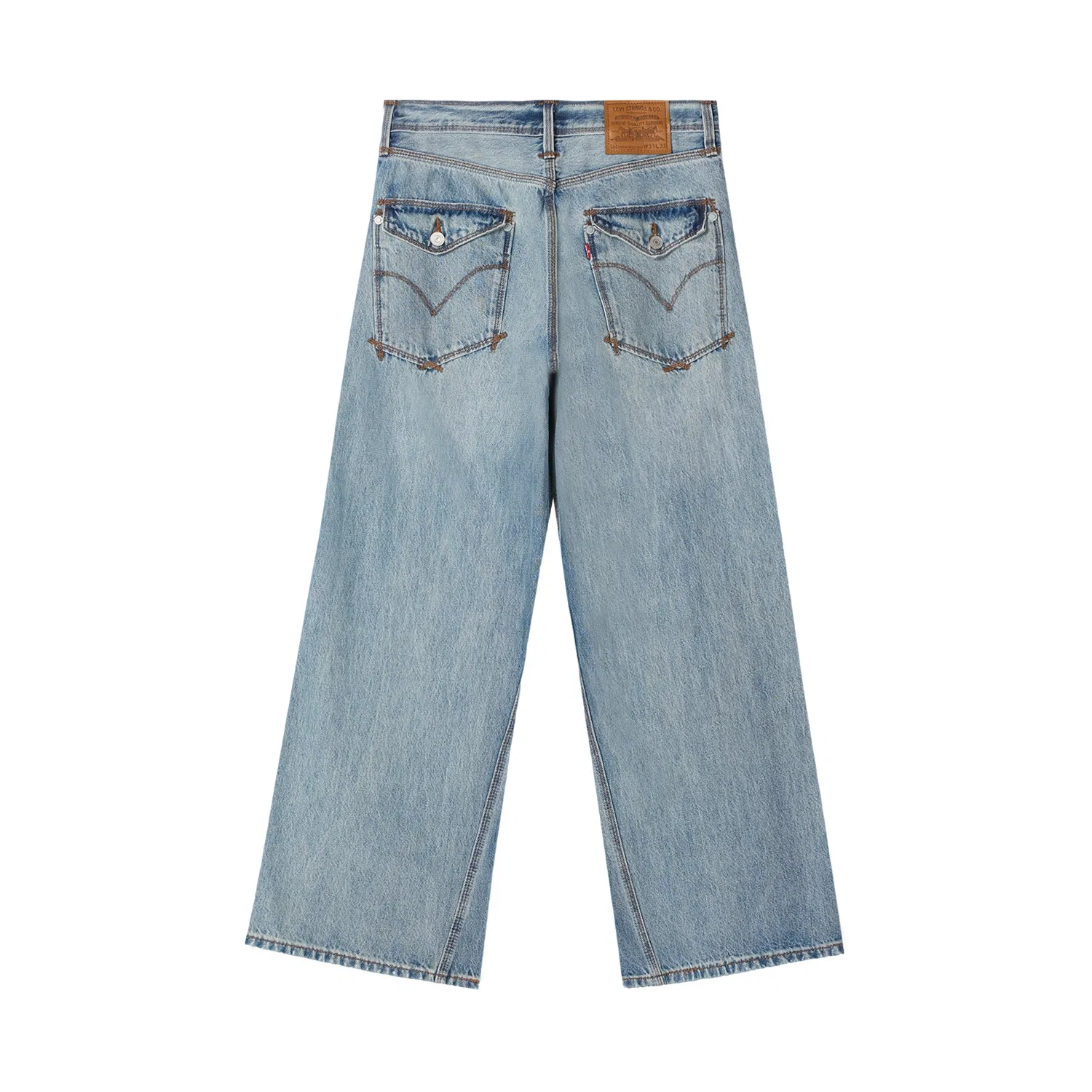 Мужские джинсы свободного кроя с широкой штаниной Levi's, Light Blue — фото 3