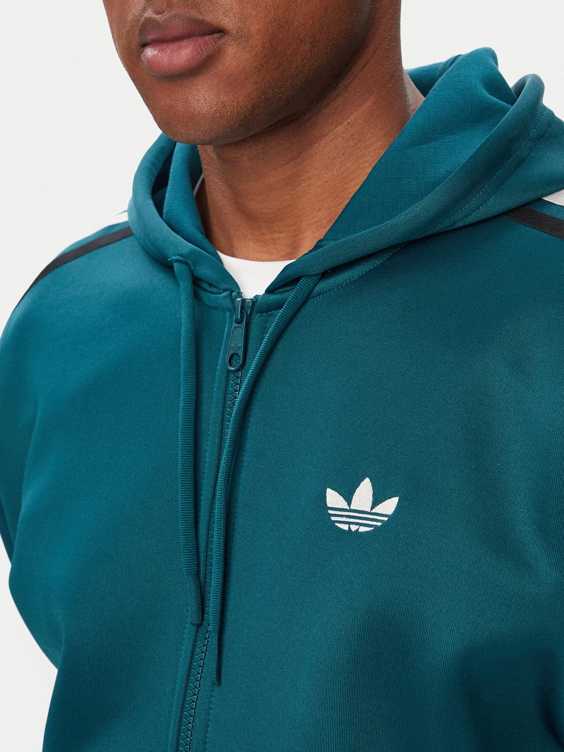 Мужской свитшот оверсайз adicolor Spacer Adidas, темно-зеленый — фото 4