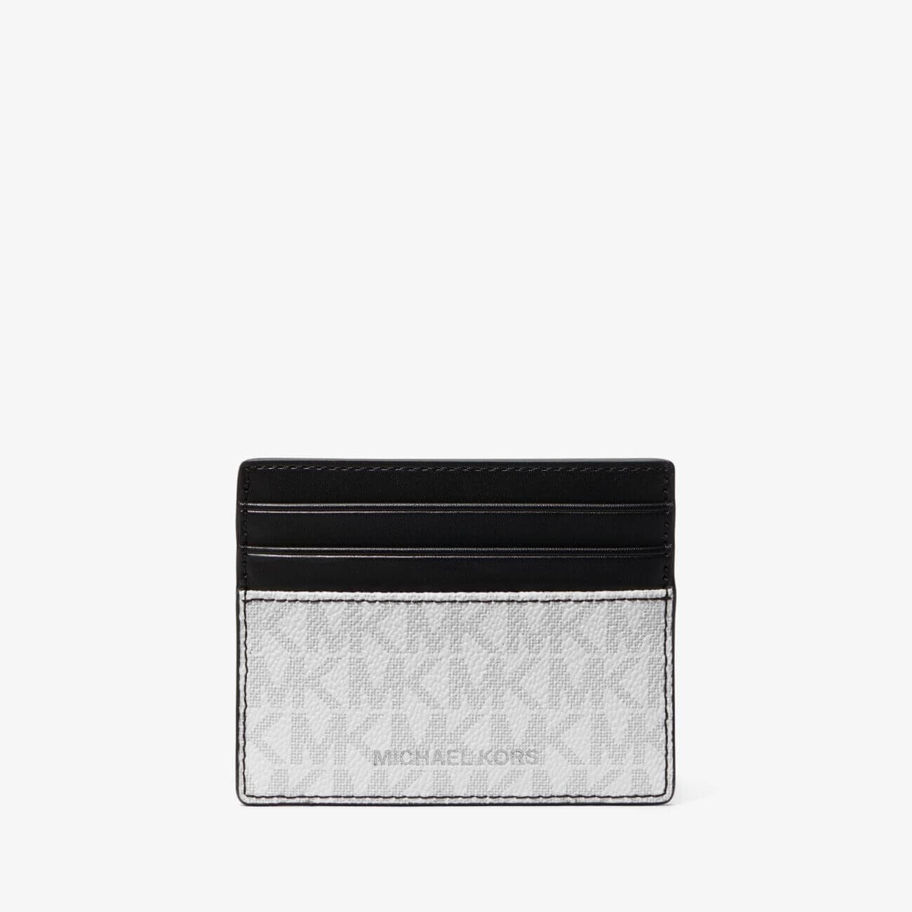 

Картхолдер Michael Kors Greyson Logo Tall, белый/черный