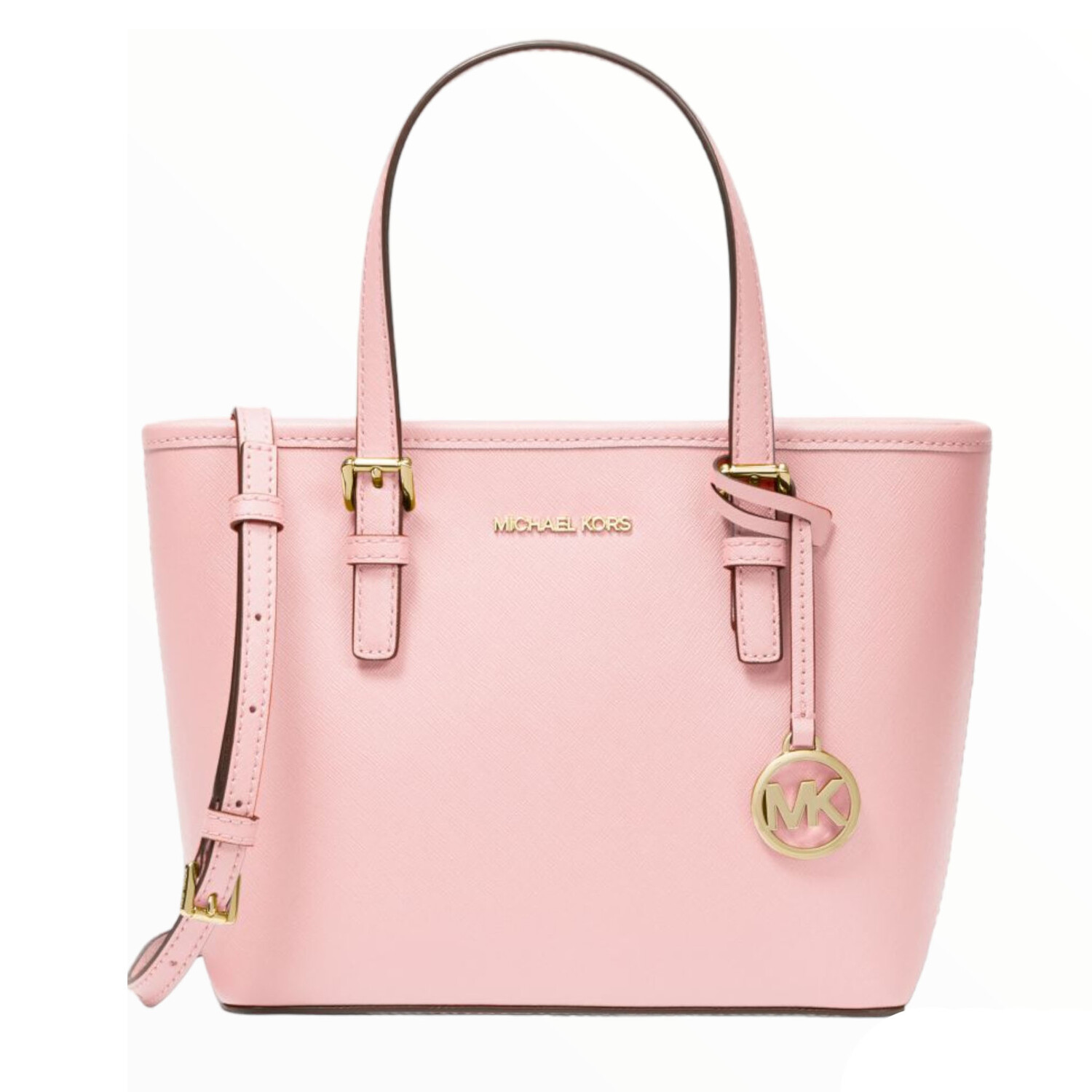 

Сумка Michael Michael Kors Jet Set Travel Extra-Small Saffiano Leather Top-Zip Tote, розовый