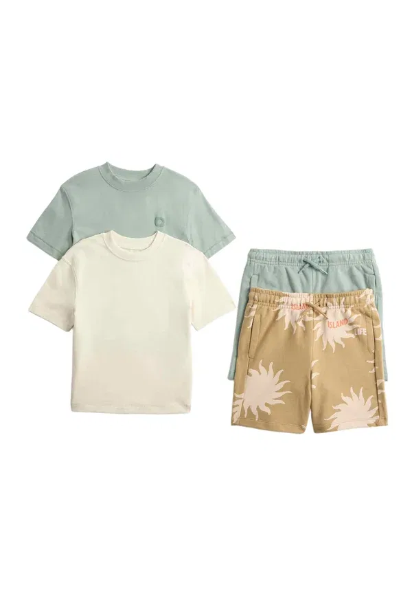 Комплект из 2 предметов: брюки спортивные из джерси 2 pack outfit set Marks & Spencer, neutral, нейтральный