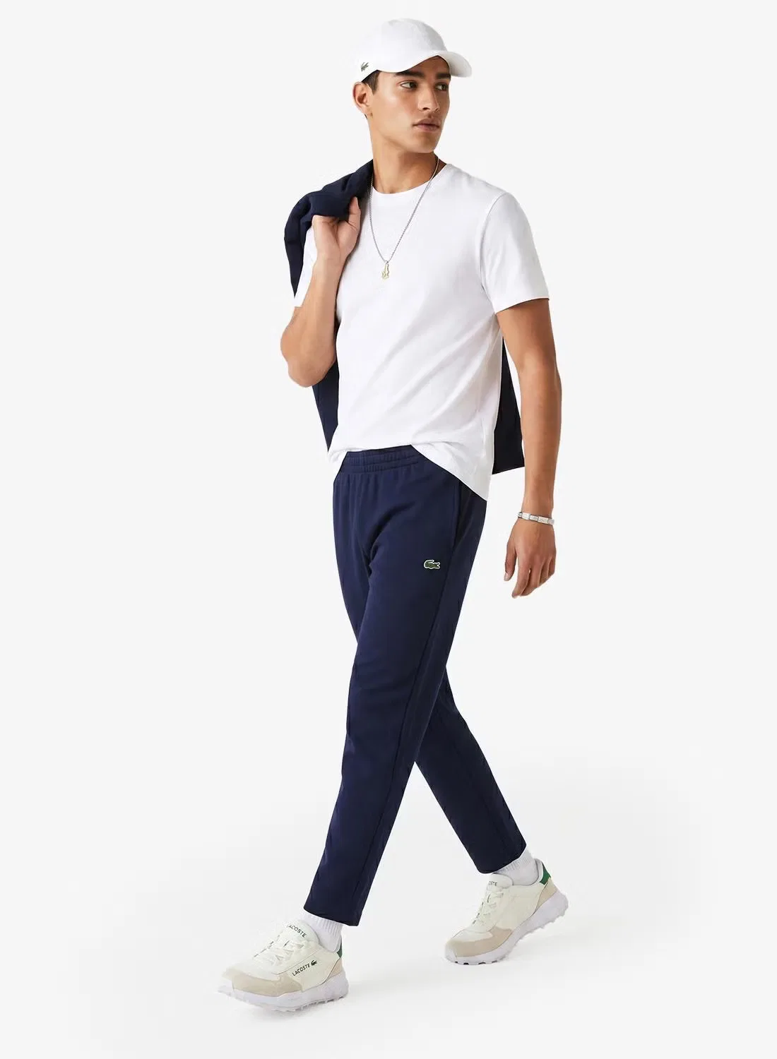 Брюки спортивные с зауженным кроем Lacoste, синий — фото 4