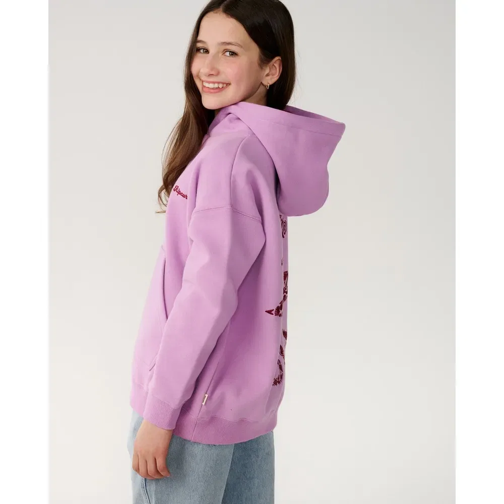 Детский худи для девочек с принтом Sunkissed Search Rip curl, Purple — фото 4