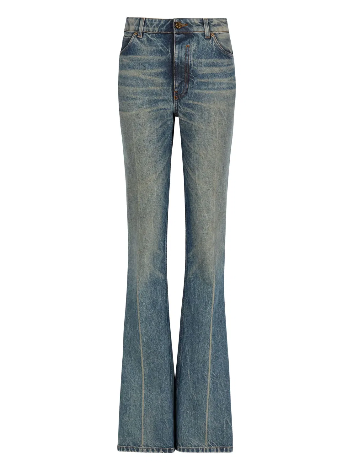 Джинсы клеш Синие Balmain, синий