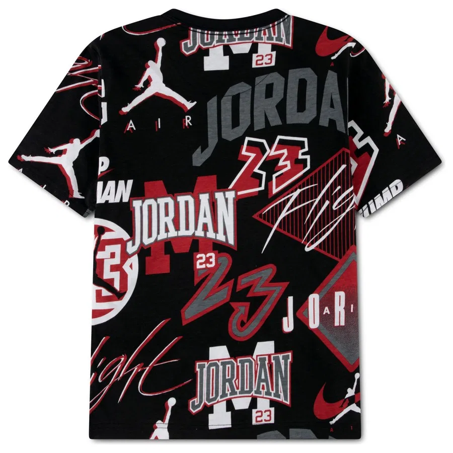 Детская футболка с принтом Jordan MJ Dynasty AOP Nike, Черный — фото 3