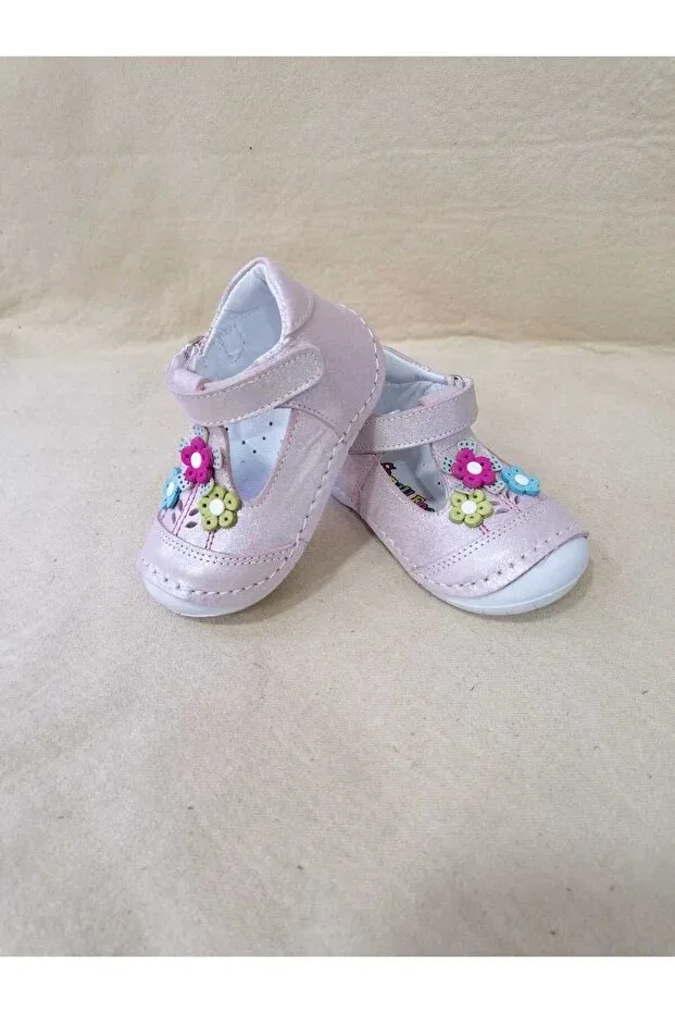 Детские туфли для девочек с цветочным принтом Özgür Kids, Pink — фото 2