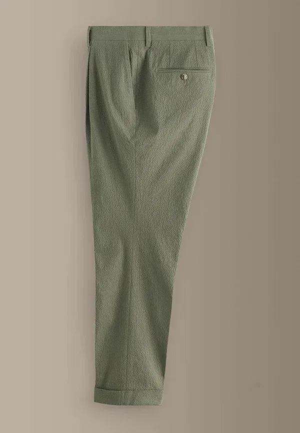 Брюки Cotton Blend Suit trousers Next, green, зеленый — фото 2