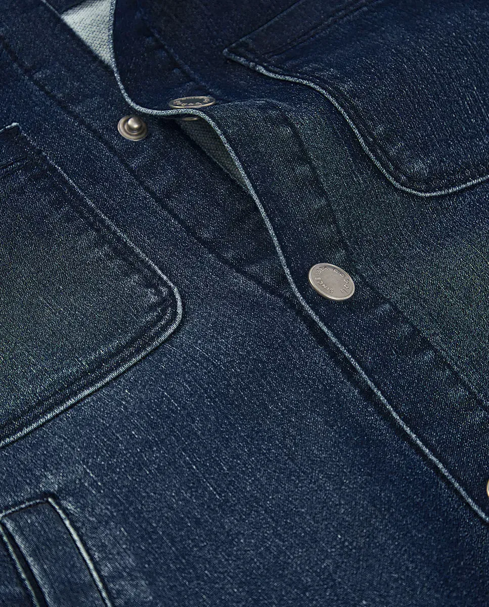 Детская джинсовая куртка для мальчиков с капюшоном Boboli, Azul Denim — фото 2