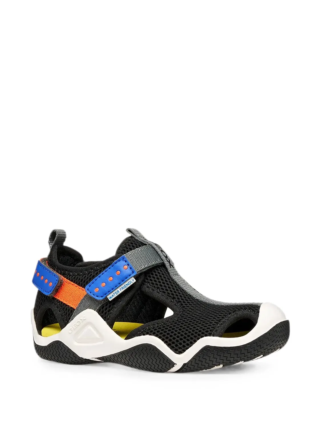 Сандалии Wader с сетчатыми вставками Geox Kids, черный