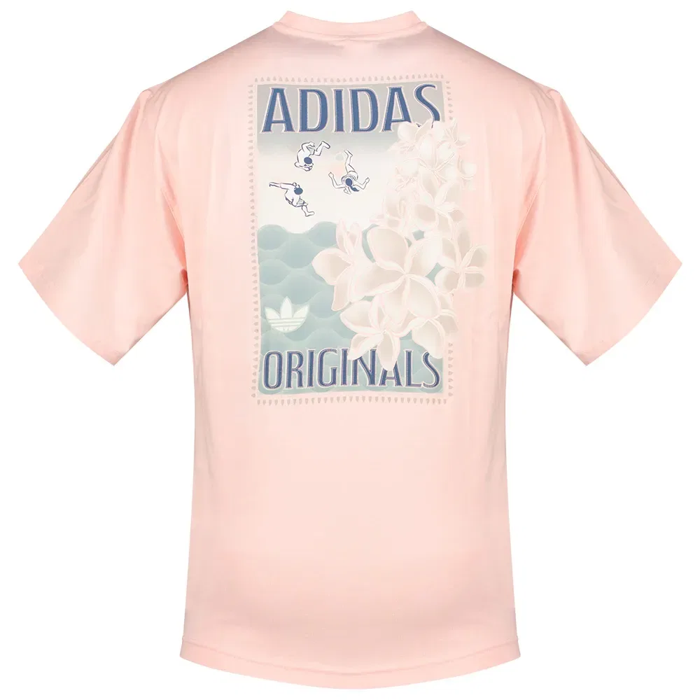 Мужская футболка с графичным принтом Adidas Originals, Pink — фото 3