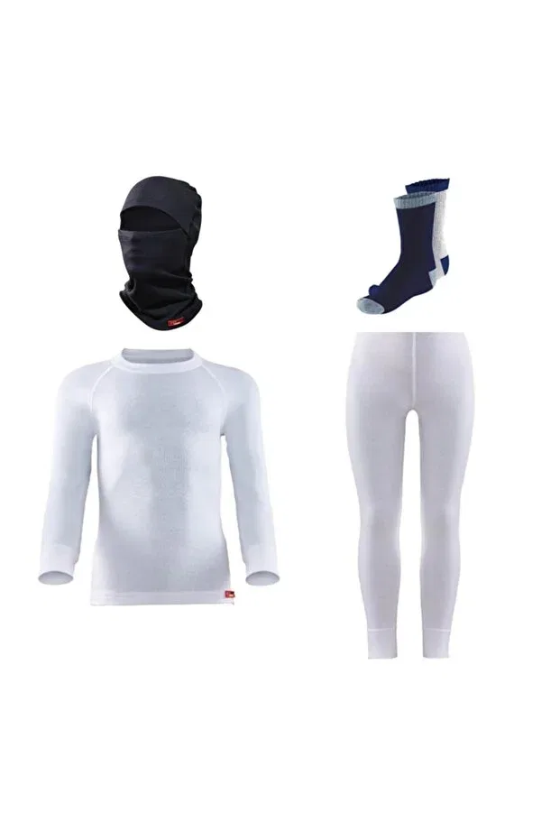 Детский комплект термобелья для девочек хлопковый Çekmece, White