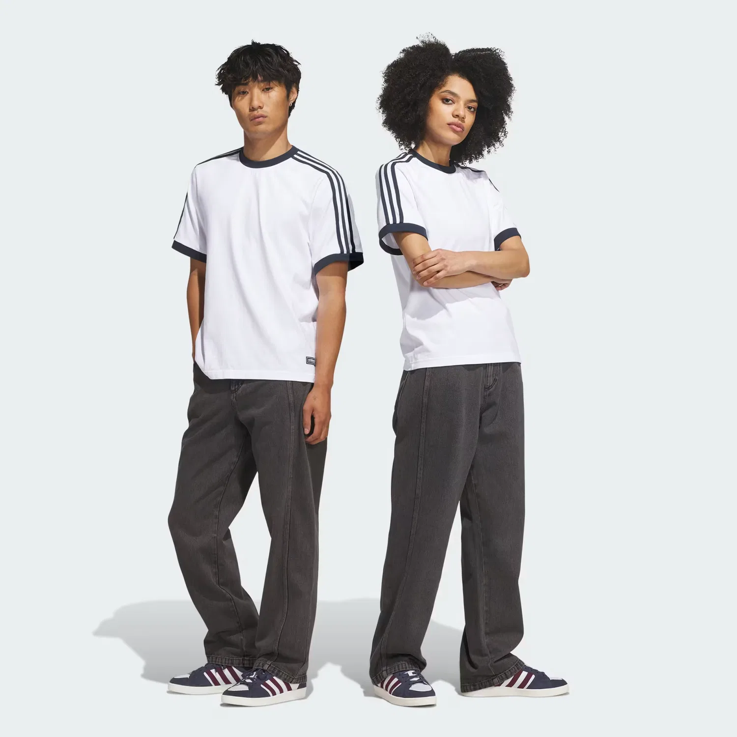 Джинсы с эффектом кислотной стирки Skateboarding Acid Washed Adidas Originals, Aurora Coffee