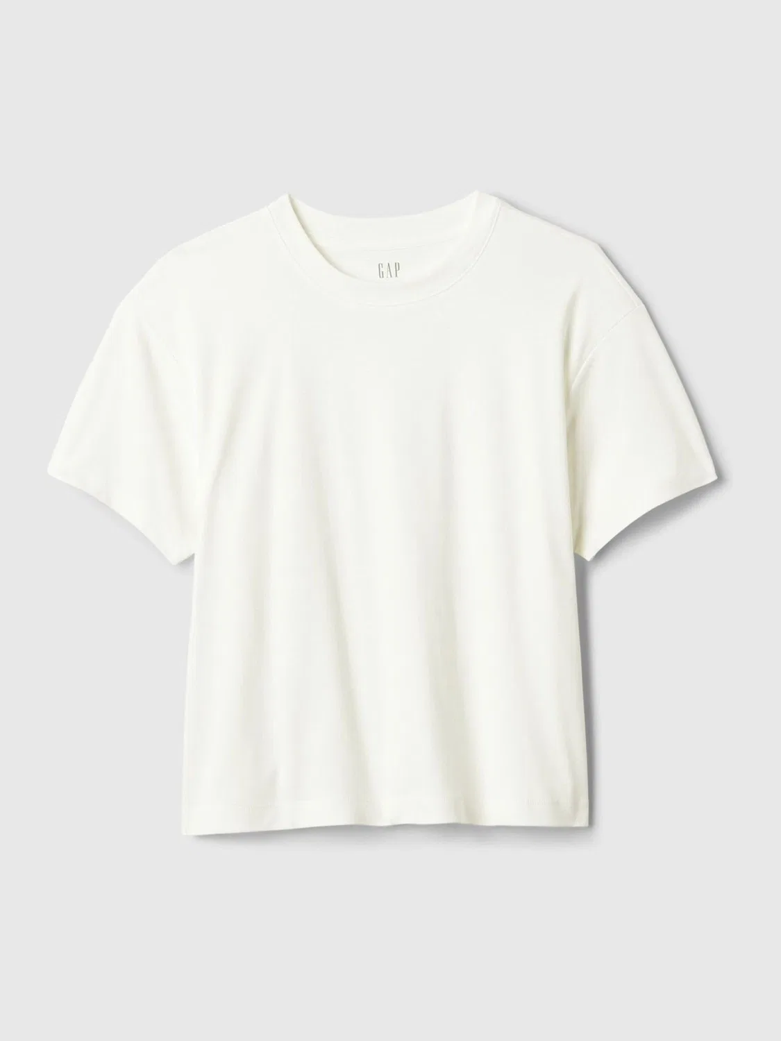 Футболка хлопковая Relaxed Short Sleeve T-Shirt Gap, белый — фото 4