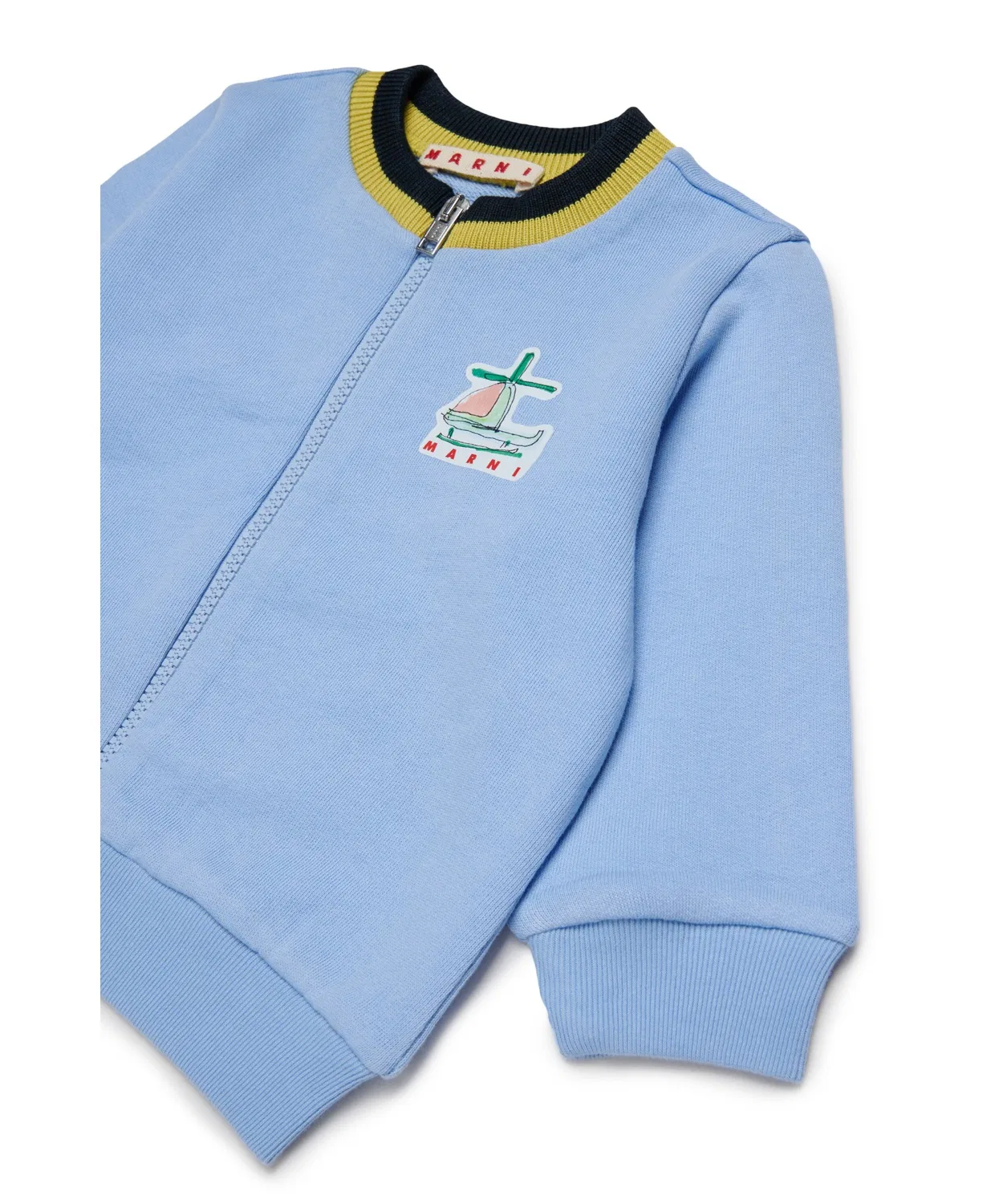 Детский свитшот с длинным рукавом модель MARNI KID MARNI, Blue — фото 3