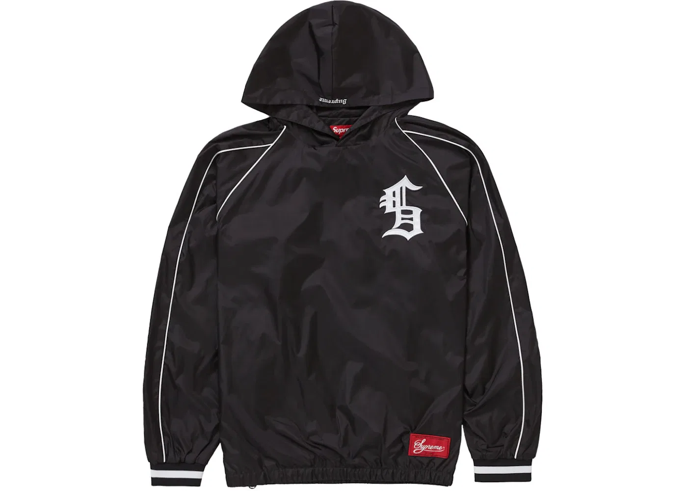 Мужская худи Supreme Hooded Warm Up Pullover, Black