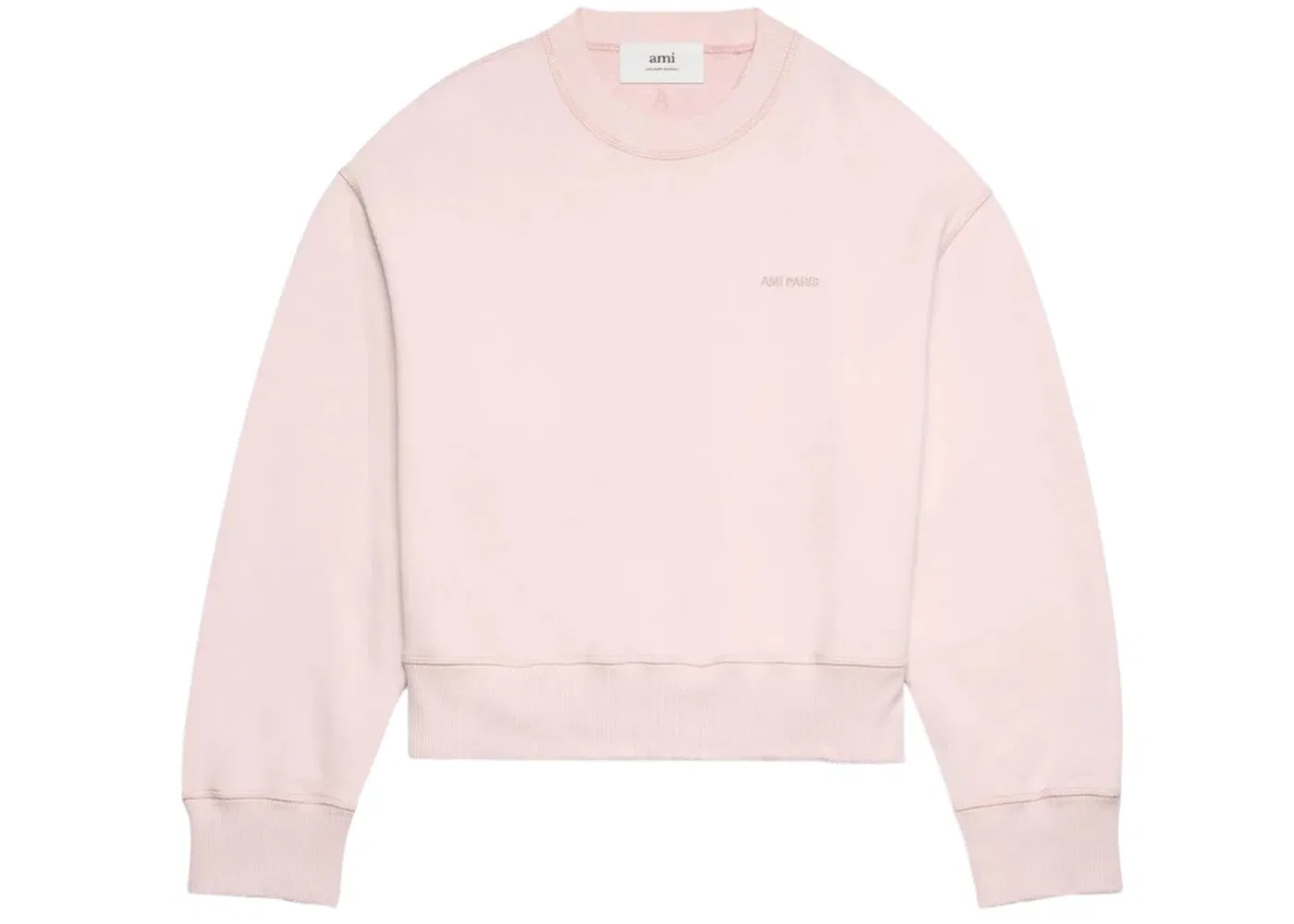 Унисекс свитшот с вышивкой логотипа Ami Paris, Nude Pink