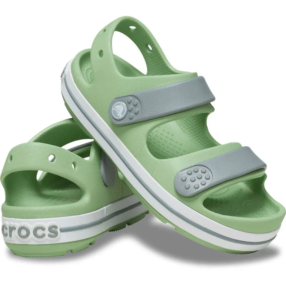 Детские сандалии для девочек с защитой носка Crocband Cruiser Crocs, Green — фото 4