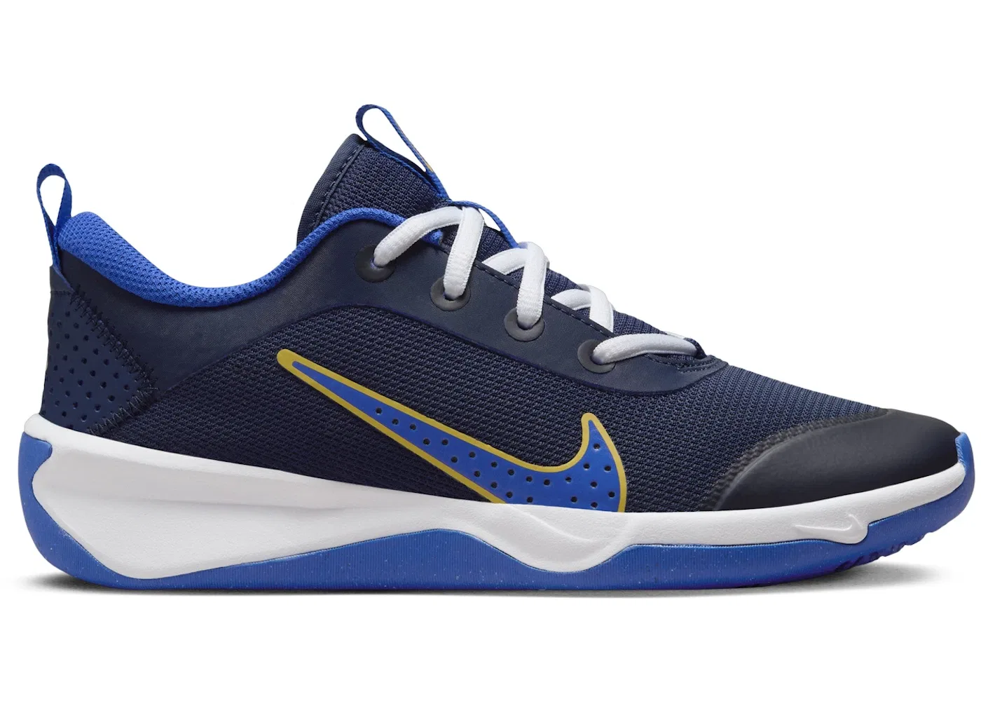 Детские кроссовки Lifestyle Nike Omni Multi-Court, Midnight Navy Saturn Gold White Hyper Royal