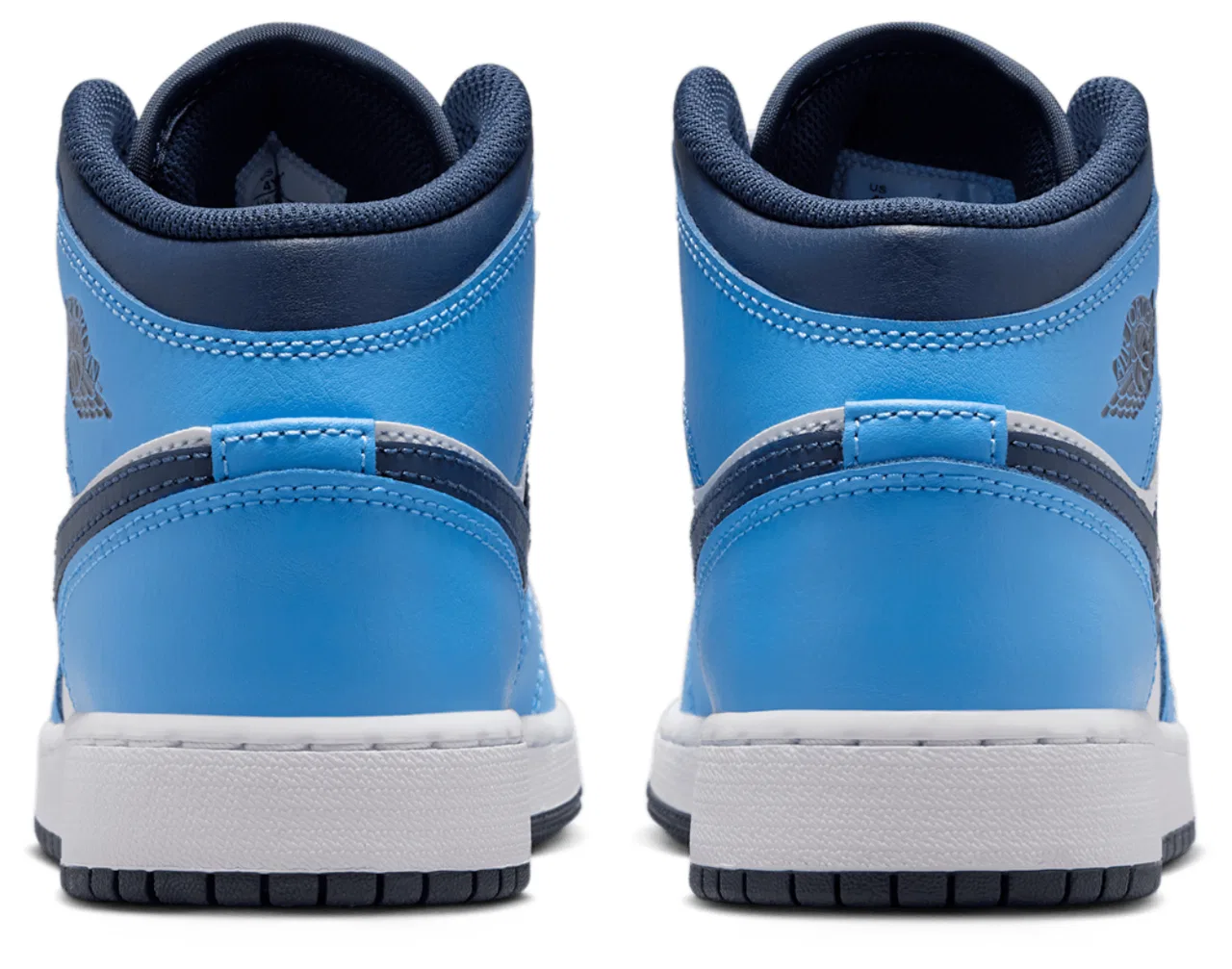 Баскетбольные кроссовки для мальчиков AJ 1 Mid Jordan, цвет Navy/Blue/White — фото 3