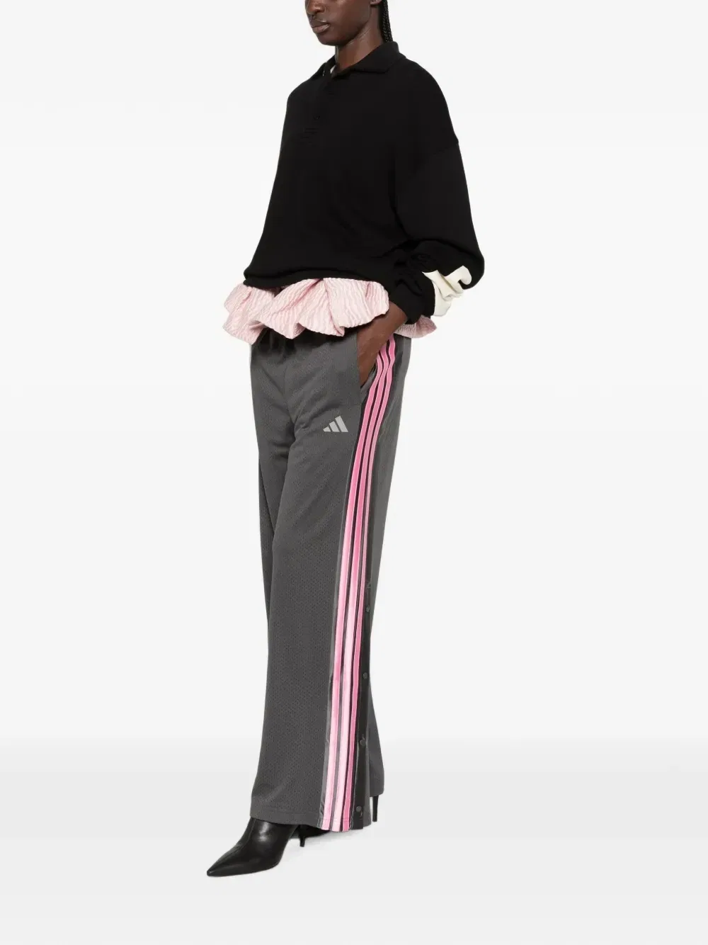Брюки с боковыми полосками Adidas, серый — фото 2